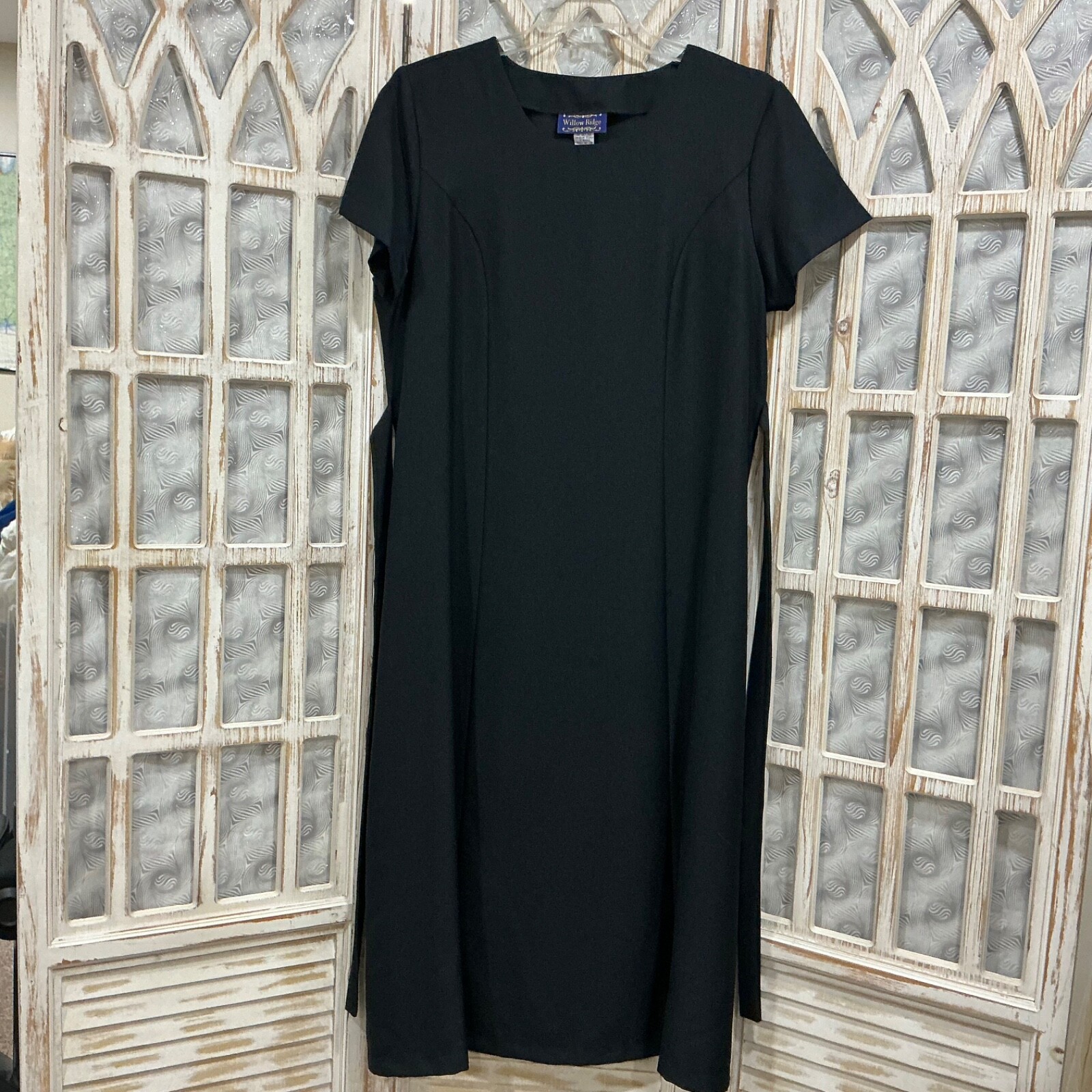 Vintage Willow Ridge Black Solid Belted Dress Siz… - image 2
