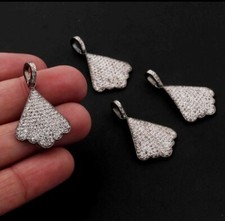 Pave Diamond Fancy Pendant 925 Silver Diamond Pendant For Christmas Gift