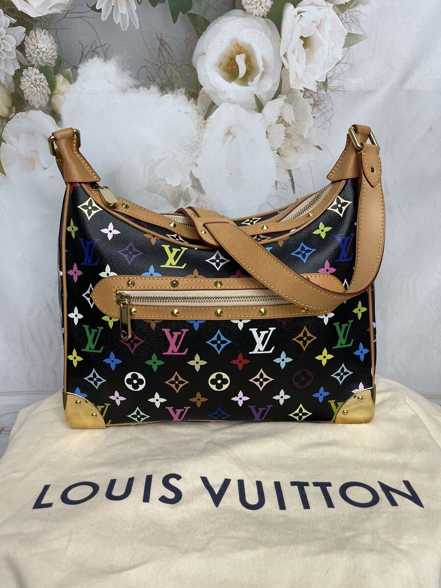 Louis Vuitton Boulogne Black Multicolor Monogram Canvas Louis Vuitton Boulogne Black Multicolor Monogram Canvas