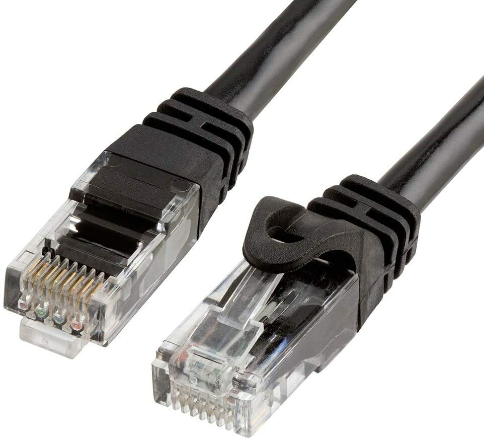 Cat5e External Cable RJ45 Black 100 Copper Patch lead 1m50m