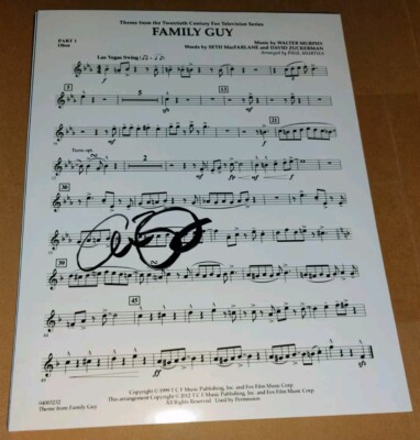 ALEX BORSTEIN COMEDIAN FAMILY GUY LOIS GRIFFIN SIGNED 8X10 PHOTO SHEET MUSIC  
