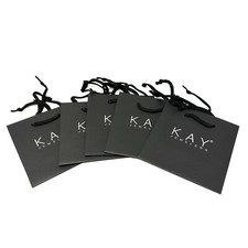 LOT X5 KAY JEWELERS SHOPPING PAPER RETAIL GIFT BAG NEW BUNDLE 6  X 5.5  X 3.5  