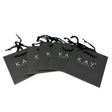LOT X5 KAY JEWELERS SHOPPING PAPER RETAIL GIFT BAG NEW BUNDLE 6” X 5.5” X 3.5”