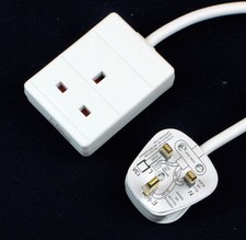 Extra Long 10 Metre Standard Single Gang 13A UK Mains Extension Socket Lead