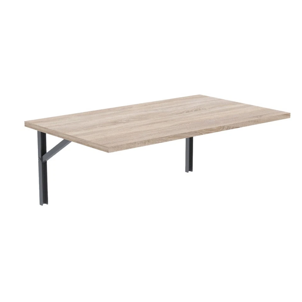 Table Home Office Kitchen Dining Floating Desk Drop Oak Wood Up to 100kg - Image 4 of 4