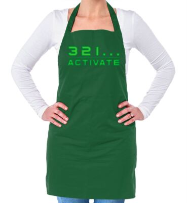 321 Activate - Unisex Erwachsene Schürze - Roboter TV Show Geek lustig Roboter Kriege Matilda