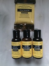 Pharmacopia Citrus 2 Shampoos Conditioner Facial Bar Travel Guest Bath Set