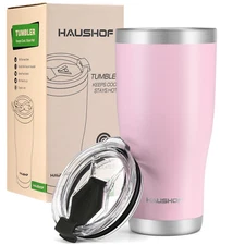 HAUSHOF 30oz Stainless Steel Tumbler Coffee Tumbler Vacuum Insulated Water Cups