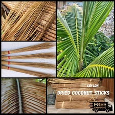 Coconut Leaf Dried Nariyal Sticks Broom Fiber Pack palm Quality cleaning Sticks