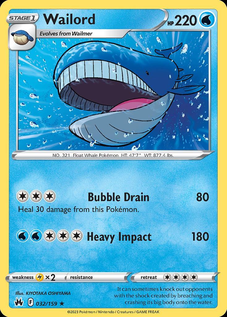 Pokemon Wailord (32/160) Crown Zenith LP