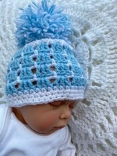 Brand new hand made crochet baby hat. early baby, newborn, 0-3 months, 3-6...