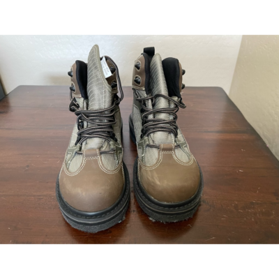 Allen Mens Hiking Trail Boots Brown Gray Ankle Round Toe 