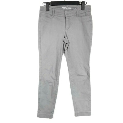 Old Navy Pixie Crop Pant Womens 0 Regular Gray Skinny Flat Front 28x27