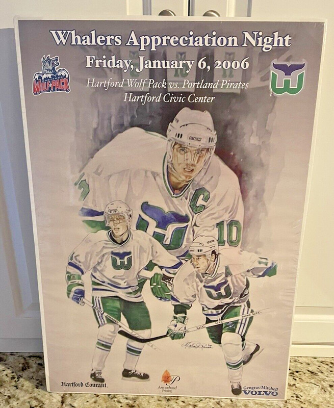 HARTFORD WHALERS 2006 APPRECIATION NIGHT POSTER