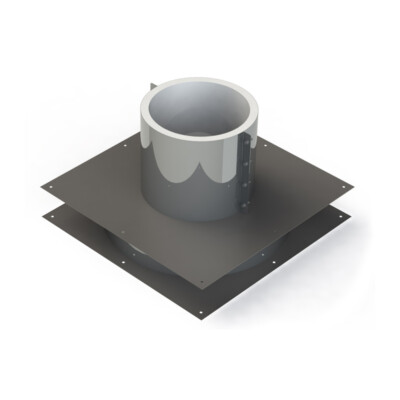 22'' Diameter, Double Wall Zero Clearance Grease Duct, Thru Penetration Firestop