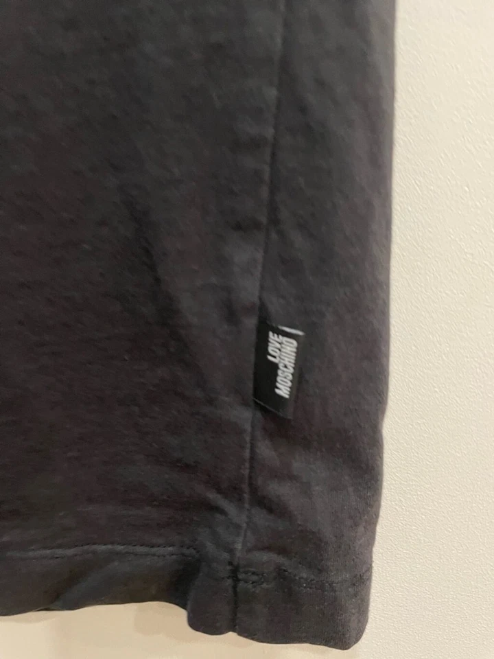 Love Moschino Black & Gold Graphic Tee Shirt Size S - Image 2 of 4