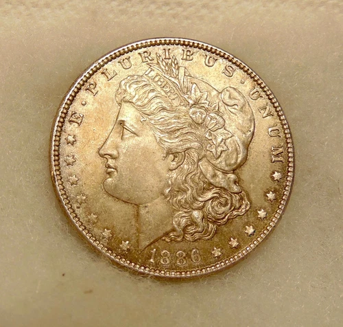 1886-P Morgan Dollar - Better Date - Pretty AU+ Coin - FREE SHIPPING
