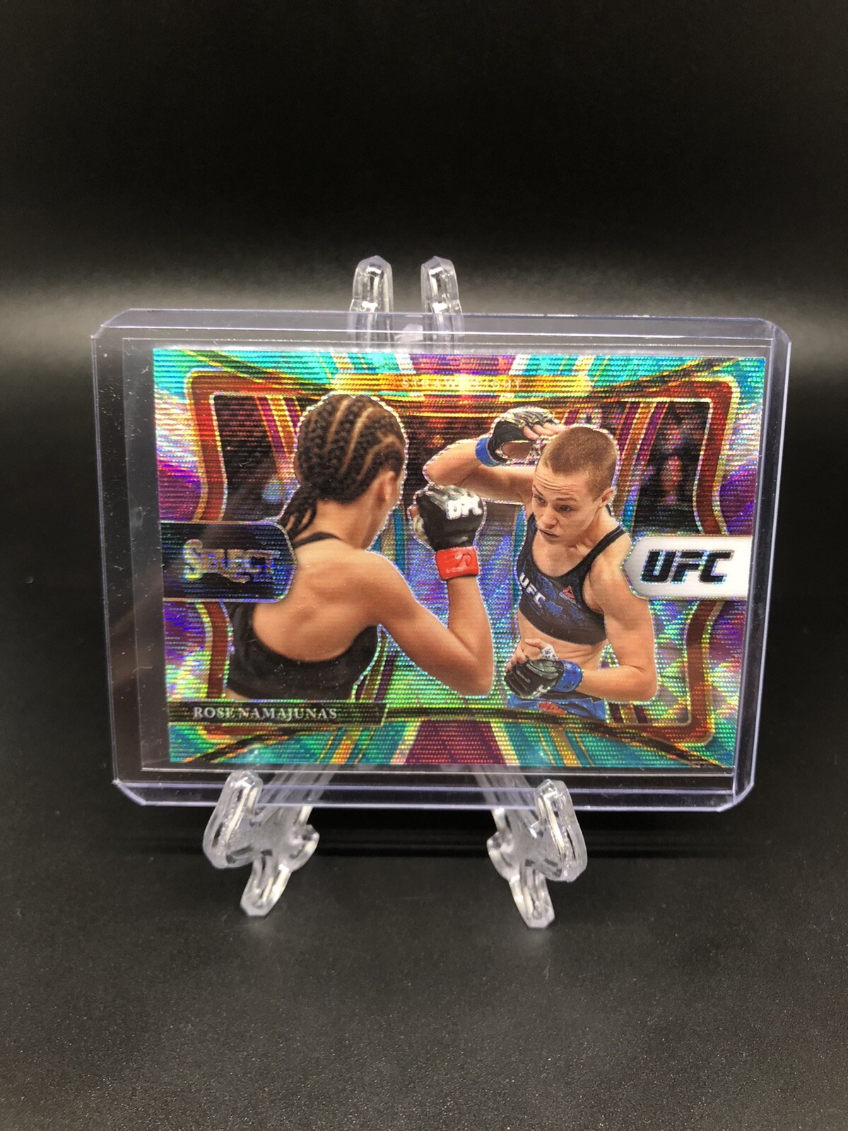 2021 Select UFC Rose Namajunas Tri-Color Prizm Premier Level