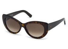TOD'S TO143 Brown Women's Rounded Cat Eye Gradient Sunglasses 320