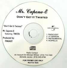 (CD) Mr. Capone-E – Don`t Get It Twisted , Promo, Single, Near Mint, Rare.