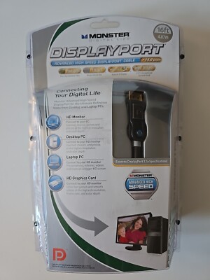 Monster Cable Digital Life 16ft. Advanced High Speed Displayport Cable 14.8Gbps 