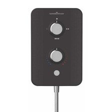 Gainsborough Slim Duo Electric Shower White Grey Black 3 Spray Handset Bathroom