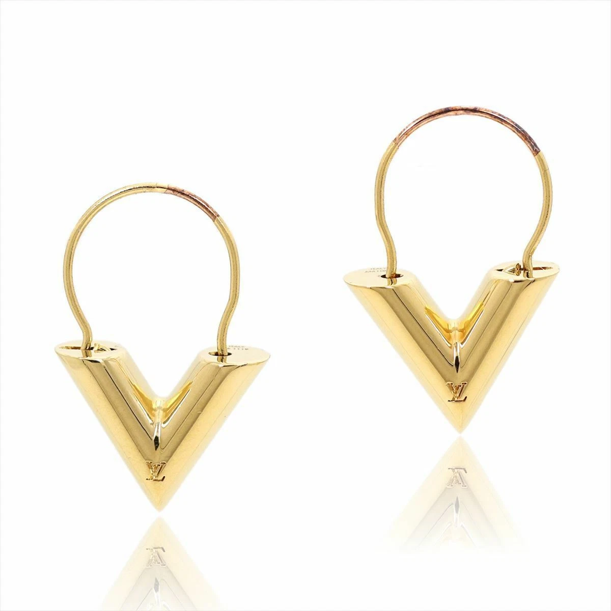 LOUIS VUITTON Essential V Hoop Earrings