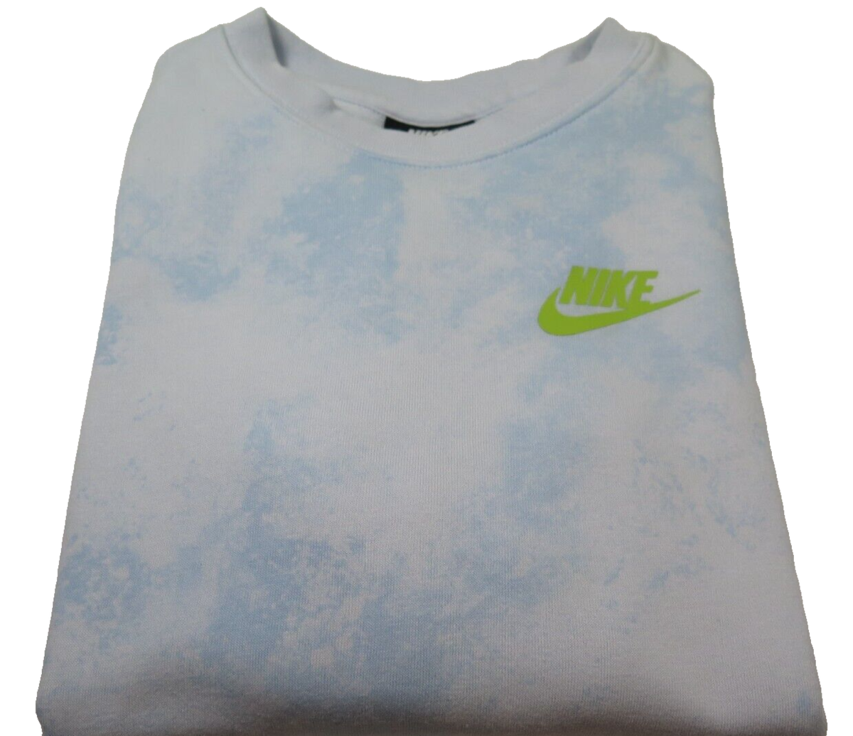 Boys Youth Nike Magic Club Fleece Light Blue White Crewneck Sweatshirt  Large | eBay