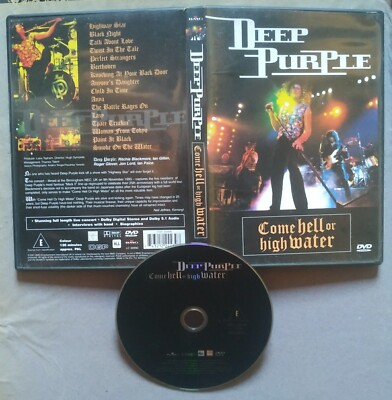 DEEP PURPLE - COME HELL OR HIGH WATER (16 songs) - DVD 2001 (C/D EX++/EX) Metal