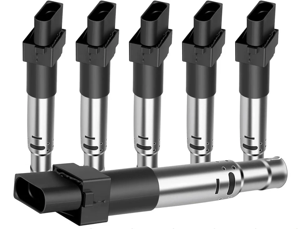 6x vela de ignição NGK IRIDIUM e 6x bobina de ignição para Volkswagen Eos Audi A3 Quattro - Imagem 2 de 4