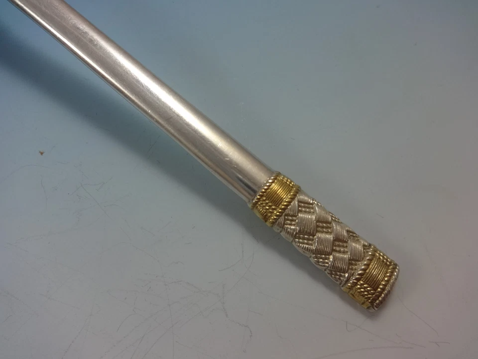 Juego de cubiertos de plata esterlina Aegean Weave Gold de Wallace 8 servicio 35 piezas Foto 4 de 4