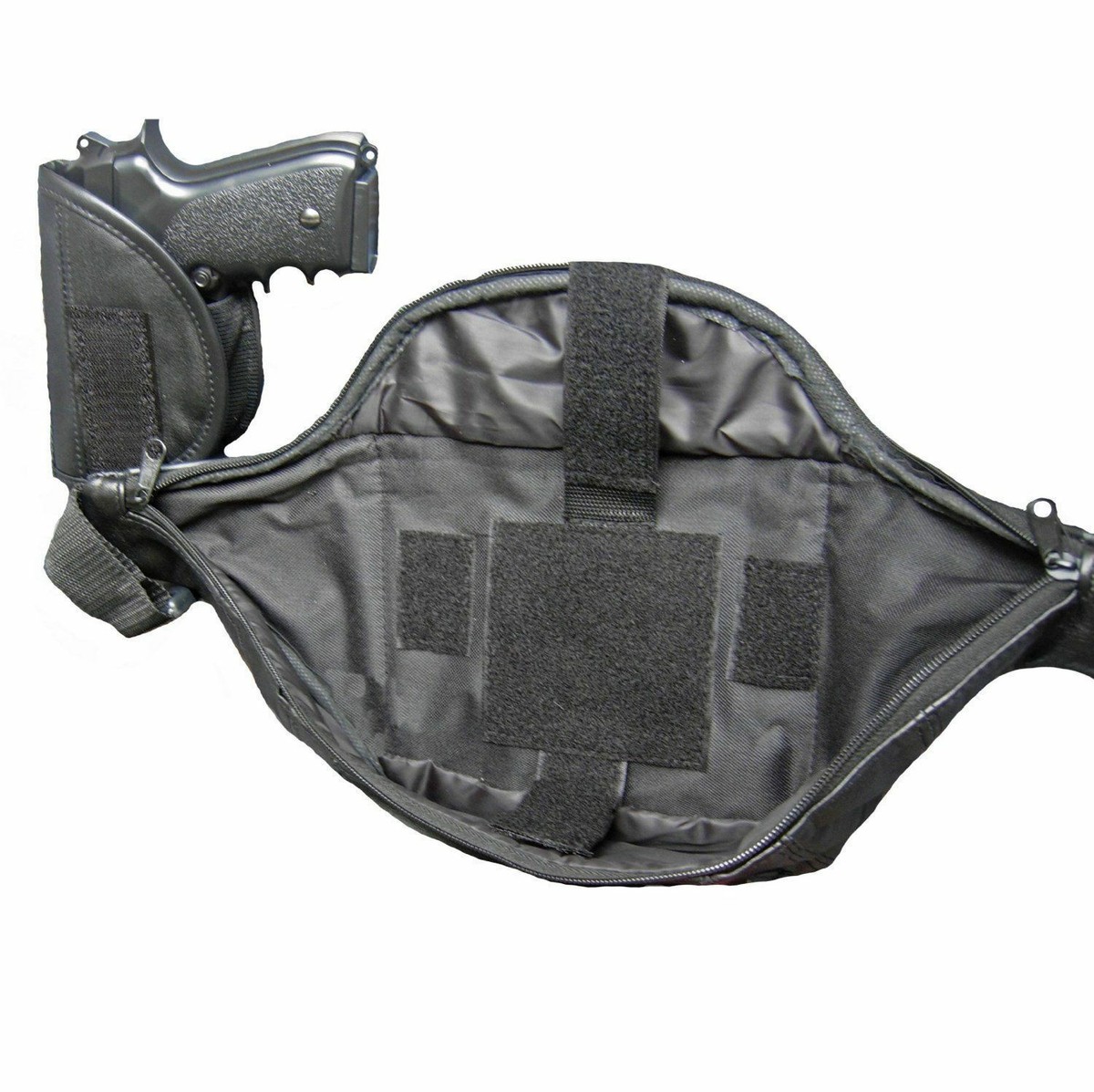 Leather Concealed Carry Fanny Pack w/ Holster, Tactical Waist CCW