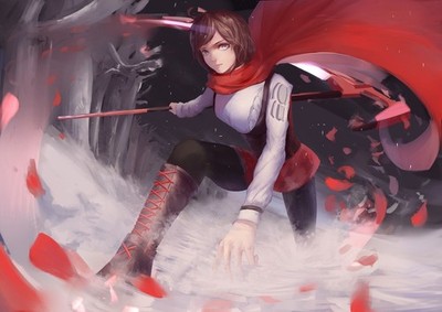 Anime fantasy art anime rwby ruby rose girls cape Playmat Gaming Mat Desk Game