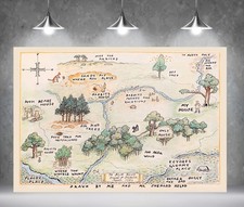 Happy Birthday Bear Backdrop 7x5ft 100 Acre Woods Home Map Background