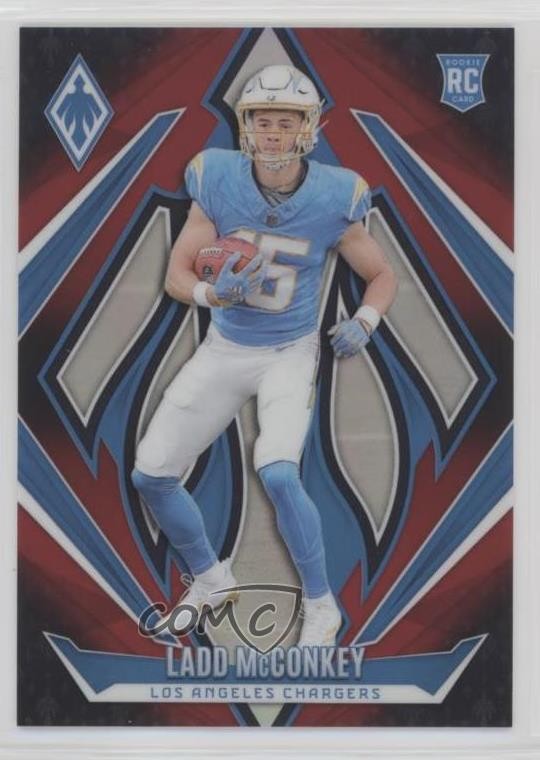 2024 Panini Phoenix Rookies Red Fade /299 Ladd McConkey #216 Rookie RC