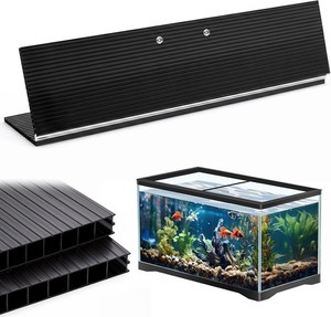 Aquarium Canopy Set Polycarbonate Fish Tank Lid 15.37 x 7.63 Inches for 5 10
