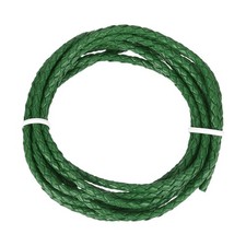 Braided Leather Cord, 3mmx2m Round Faux Leather Bolo String, Dark Green