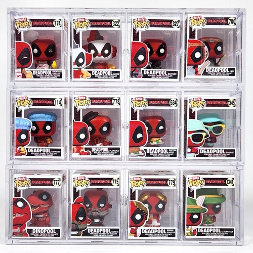 Lot of 12 Funko Bitty Pop! Marvel Deadpool 1" Mini Figures New W/Shelf