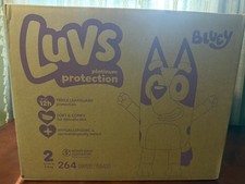 Luvs Platinum Protection Disposable Baby Diapers Size 2 - Bluey - 264 Count