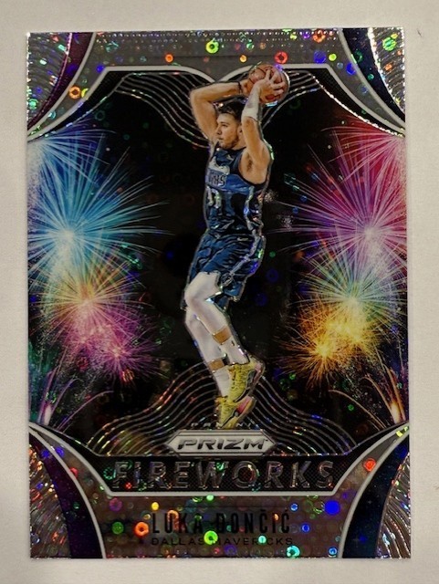 2019-20 Panini NBA Prizm Fireworks Card No.22 Luka Doncic