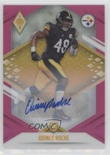 2021 Panini Phoenix Rookie Pink Auto 12/99 Quincy Roche #176 Auto v1x