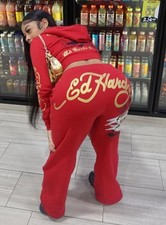 NEW Ed Hardy Iconic Tattoo Tracksuit Sets - Red, Blue, White - Plus Size 2X/3X