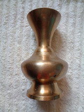 MESSING Vase Indien Originalaufkleber 14cm Vintage VTG MCM #M