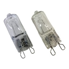 Microwave halogen lamp - G9 type, 25 watts, 230 volts, 300° - Pack of 2