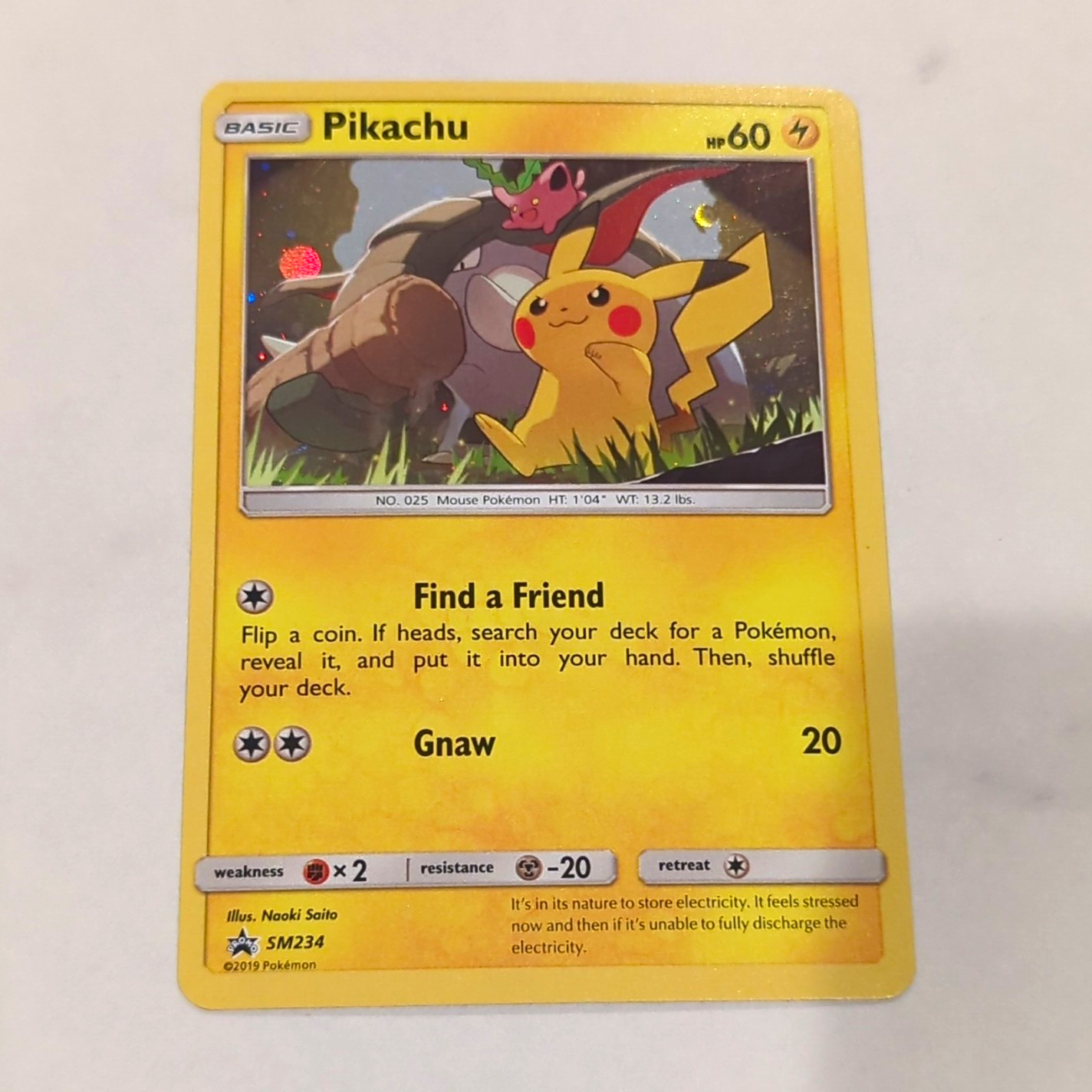 The Pokémon Company Pokémon TCG Pikachu SM234 SM Promos 2019 60HP Holo