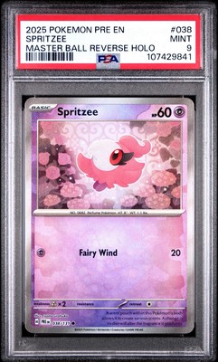 プレスト@再シュリ❌入れ換え❌専用 ポケモンカード 2025 Pokemon Prismatic Evolutions - Spritzee #38 ** MASTER BALL