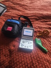 Nintendo Game Boy Advance | Gameboy GBA SP -Tribal Silver Handheld Console