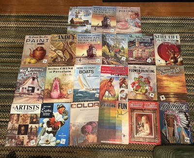 Lot of 29 total Draw and Paint Art Books 21 WALTER T FOSTER & 8 Other Vintage