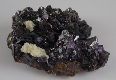 FLUORITE & BARITE on SPHALERITE CRYSTALS - 9 cm - ELMWOOD MINE, TENNESSEE 30067