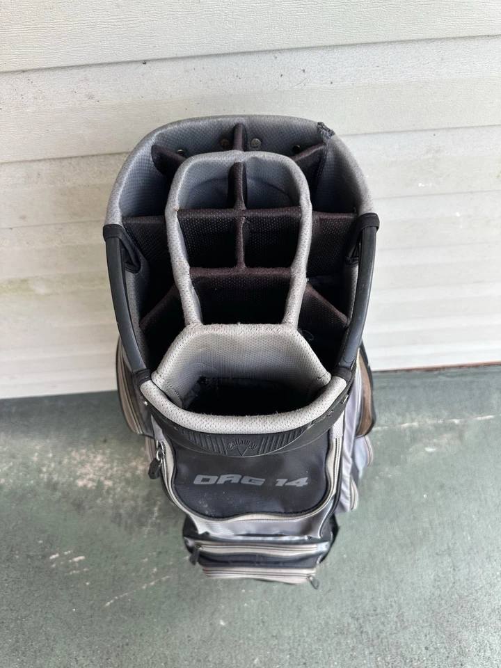 Bolsa de carro de golf Callaway Org 14 divisor de 14 vías gris negro Foto 4 de 4